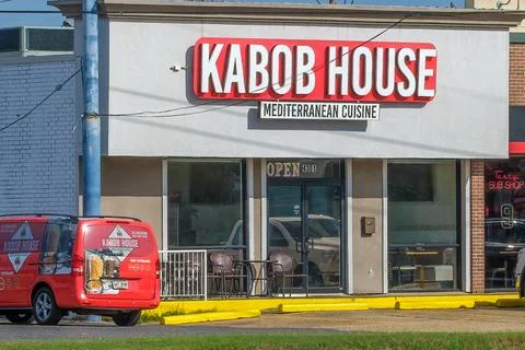 Kabob House Restaurant in the Suburbs Stock Photos