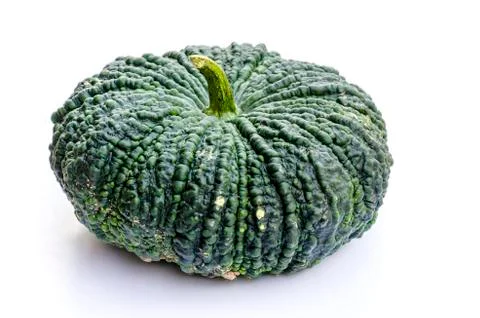 Kabocha squash isolated on white background and clipping path - Image Stock Photos