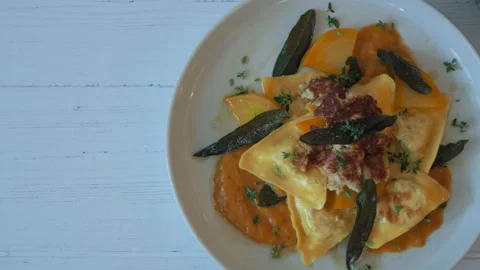 Kabocha Squash Ravioli 스톡 동영상 166487204