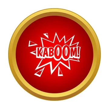 Kaboom comic sound effect speech bubble icon イラスト素材