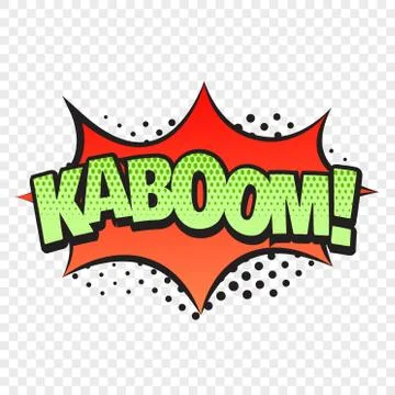 Kaboom comic style word isolated on transparent background Stock Illustration