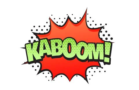 Kaboom comic style word isolated on transparent background Stock Illustration