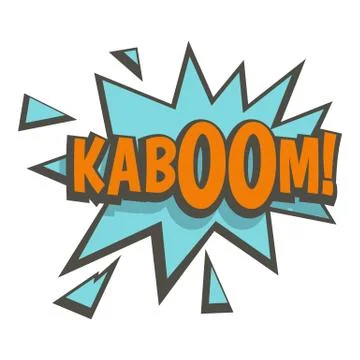 Kaboom, comic text sound effect icon isolated Stock Illustration