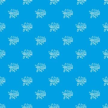 Kaboom, explosion pattern seamless blue Illustrazione stock