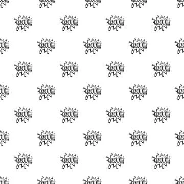 Kaboom, explosion pattern vector Illustrazione stock