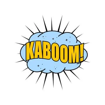 Kaboom expression sign at comic speech bubble icon Stock Illustration