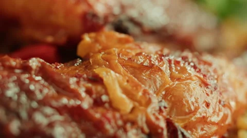 Kabsa close-up, rice and meat dish, saudi arabia national traditional food Stock Footage 198225211