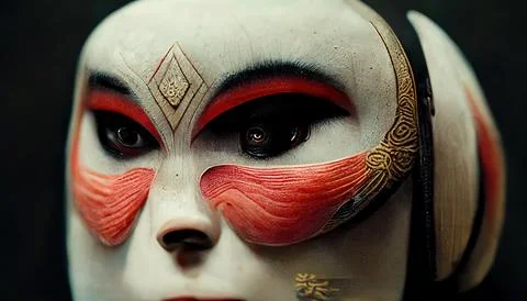 KABUKI MASK v01 Stock Illustration
