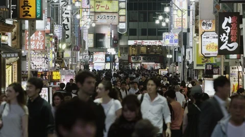 Kabukicho (Long Lens) Video stock 96117174