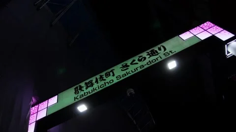 Kabukicho Signage Stock Footage 160814369