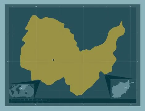 Kabul, Afghanistan. Solid color shape Stock Illustration