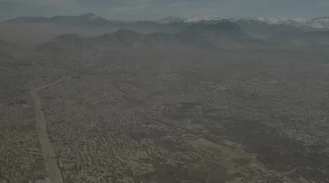 Kabul overview by plane 02 Video stock 22382897