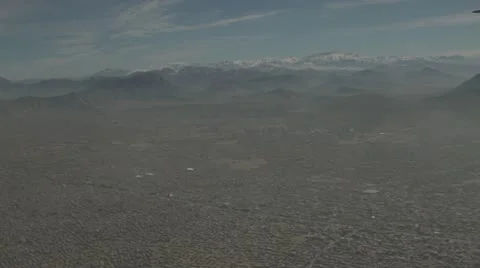 Kabul overview by plane, pollution Video stock 22382543