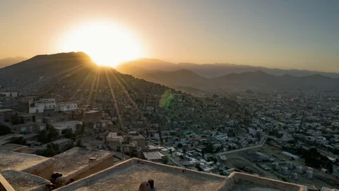 Kabul Timelaps sunset Video stock 84658602
