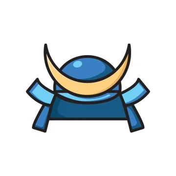 Kabuto Helmet For Samurai Warrior Stock Illustration