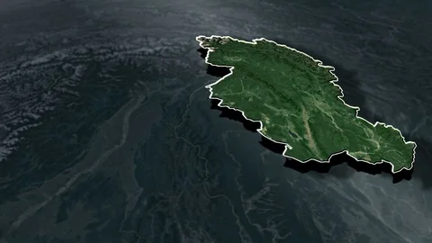 Kachin State - Animation Map Stock Footage 83590371