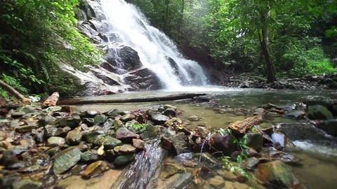 Kaching Waterfall, Malaysia. Stock Footage 80184436