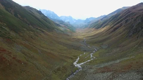 Kackar Mountains Rize Turkey U shaped - Mountain Terrain and Mountain Foothills Stock Footage 339544028