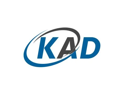 KAD initial letter logo design, vector template Stock Illustration