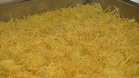 Kadaif pear - Middle Eastern Pastry Video stock 90236425