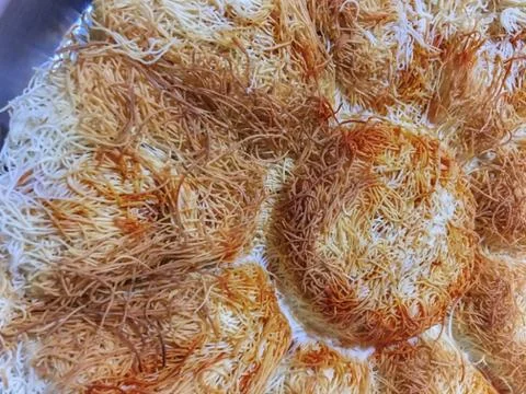 Kadayif dessert background unit isolate Stock-Fotos