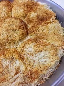 Kadayif dessert background unit isolate Stock Photos