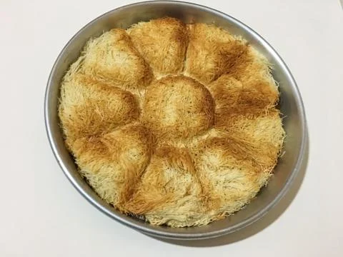 Kadayif dessert background unit isolate 스톡 사진