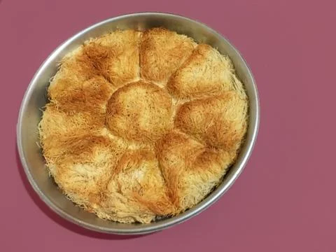 Kadayif dessert background unit isolate Stock Photos