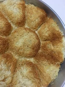 Kadayif dessert background unit isolate Stock Photos