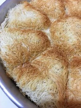 Kadayif dessert background unit isolate Stock Photos