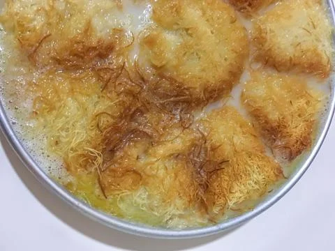 Kadayif dessert background unit isolate Stock Photos