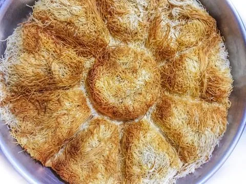 Kadayif dessert background unit isolate Stock Photos