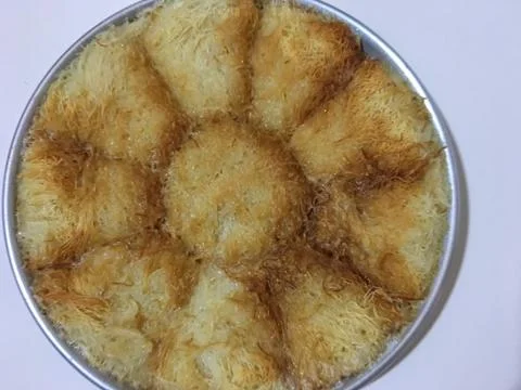 Kadayif dessert background unit isolate Stock Photos