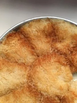 Kadayif dessert background unit isolate Stock Photos