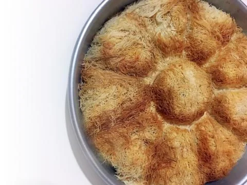 Kadayif dessert background unit isolate 스톡 사진