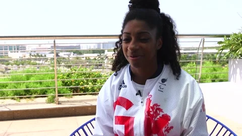 Kadeena Cox named closing ceremony flag-bearer - INT and GVs Stock Footage 148695053