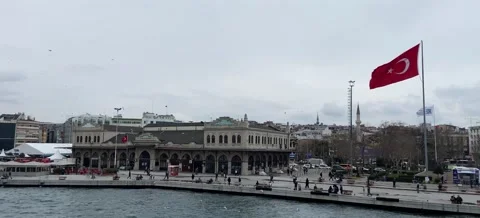 Kadikoy Harbor View From Ferry Video stock 150579443