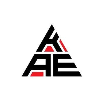 KAE triangle letter logo design with triangle shape. KAE triangle logo desi.. Stock Illustration