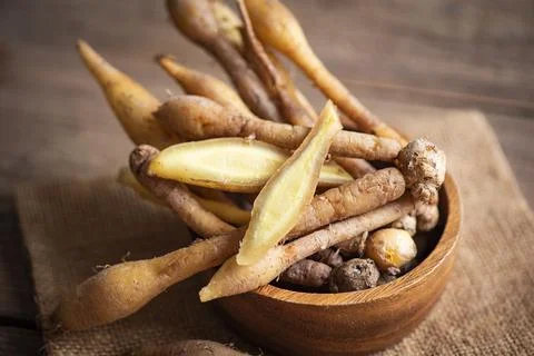 Kaempfer root for food and Thai or Chinese herbal medicine nature - Other nam Stock Photos