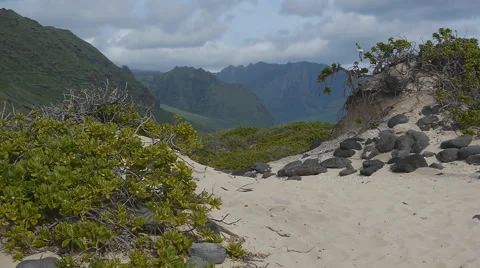 Kaena Point west side oahu view Stock Footage 47583211