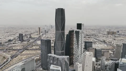 KAFD - King Abdullah Financial District Stock Footage 285324176