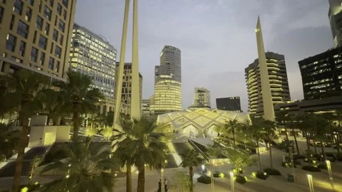 KAFD (King Abdullah Financial District) in Riyadh, Saudi Arabia, Stock Footage 344899812