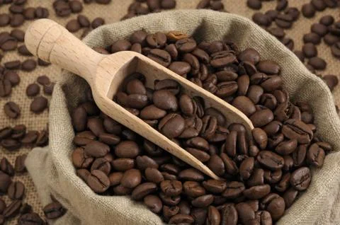 Kaffee Kaffebohnen Stock Photos