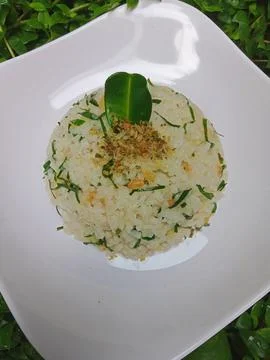 Kaffir lime leaf rice Foto stock