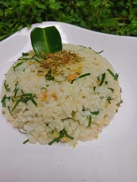 Kaffir lime leaf rice Stock Photos