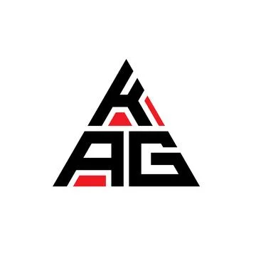 KAG triangle letter logo design with triangle shape. KAG triangle logo desi.. Stock Illustration