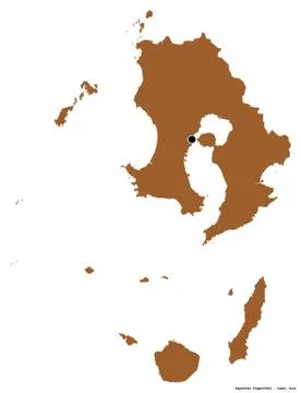 Kagoshima, prefecture of Japan, on white. Pattern Stock Illustration