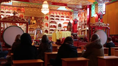 Kagyu Samye Ling Monastery and Tibetan Centre - puja Stock Footage 51841291
