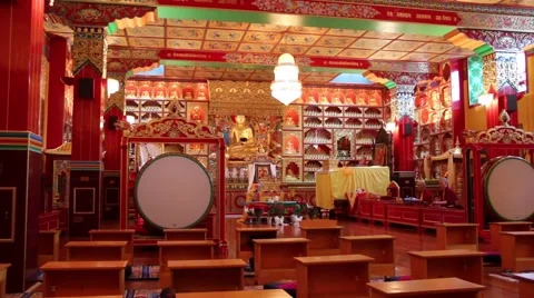 Kagyu Samye Ling Monastery and Tibetan Centre - puja Stock Footage 51861099