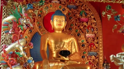 Kagyu Samye Ling Monastery and Tibetan Centre - Buddha Stock Footage 51867003